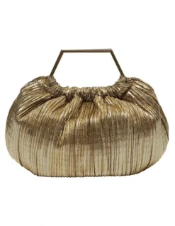 Nina Allison Bag in Dark Gold Pleat