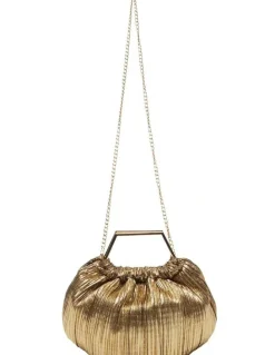 Nina Allison Bag in Dark Gold Pleat