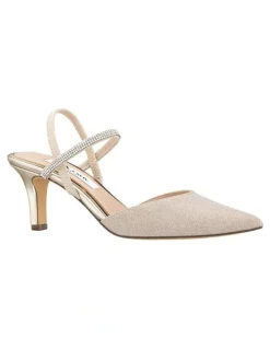 Nina Billie Heeled Shoes in Platino Vinyl Glitter