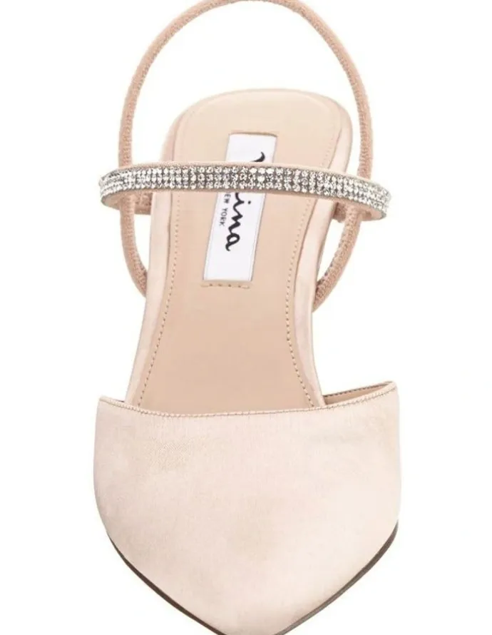 Nina Billie Heeled Shoes in Pearl Rose Satin