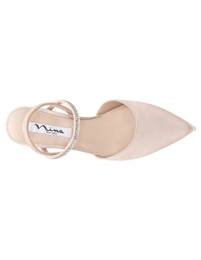Nina Billie Heeled Shoes in Pearl Rose Satin