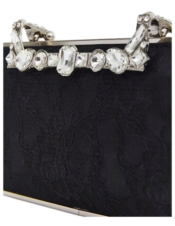 Nina Boujee Bags in Black Lace