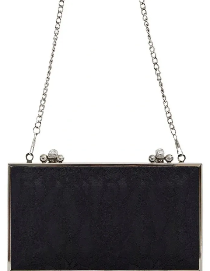 Nina Boujee Bags in Black Lace