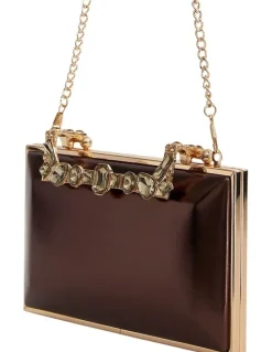 Nina Boujee Bags in Brown Luna Foil