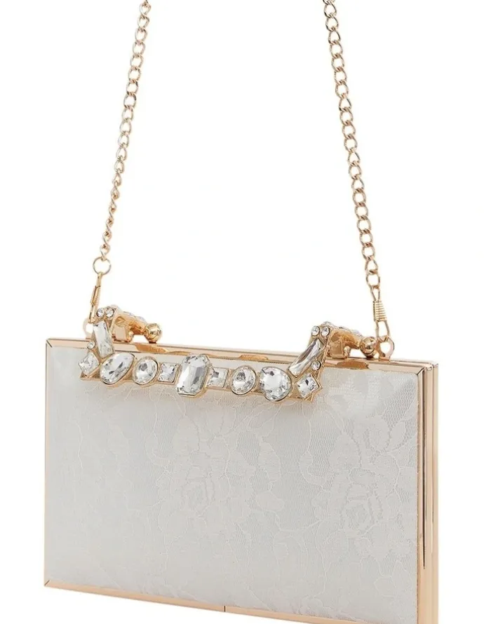 Nina Boujee Bags in Ivory Lace