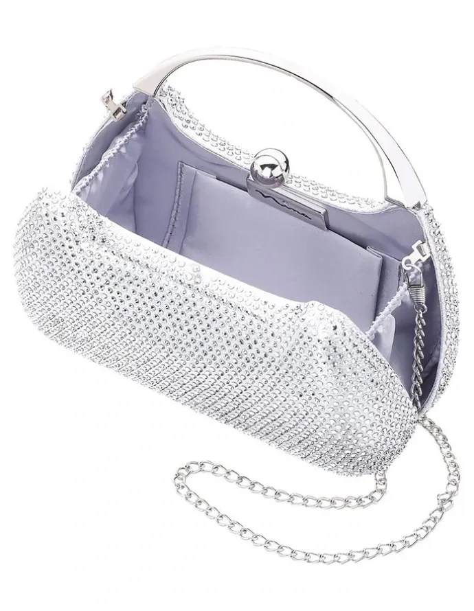 Nina Brando Bag in Silver Crystal