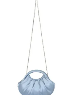 NINA Bren Bag in Icy Blue Satin