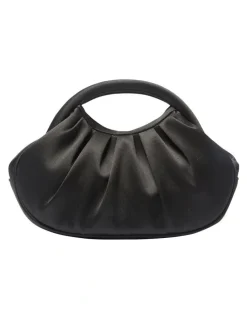 Nina Bren Evening Bag in Black Satin