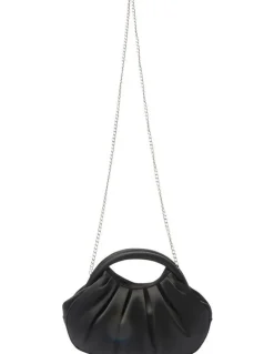 Nina Bren Evening Bag in Black Satin