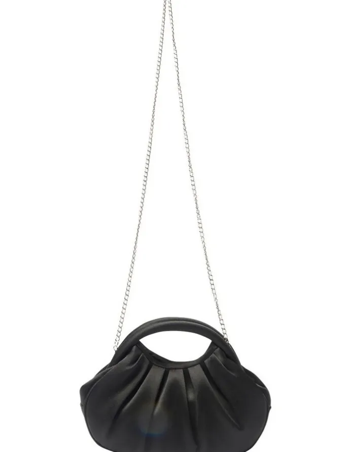 Nina Bren Evening Bag in Black Satin