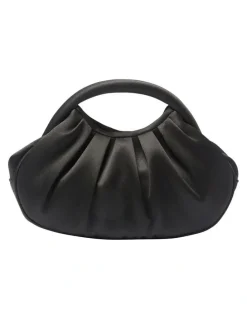 Nina Bren Evening Bag in Black Satin