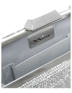 Nina Desyre Clutch Bag in Silver