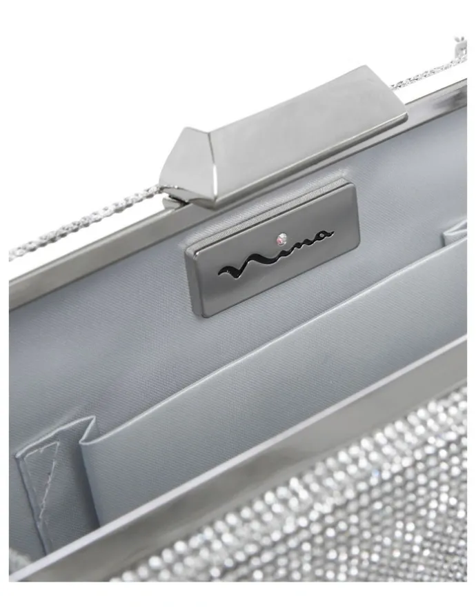 Nina Desyre Clutch Bag in Silver