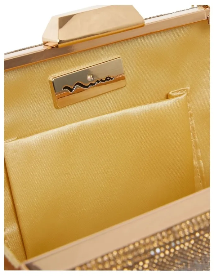 Nina Desyre Gold Clutch Bag