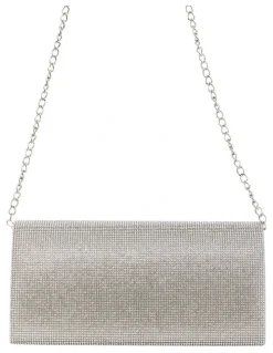 Nina Deva Bags in Silver Crystal