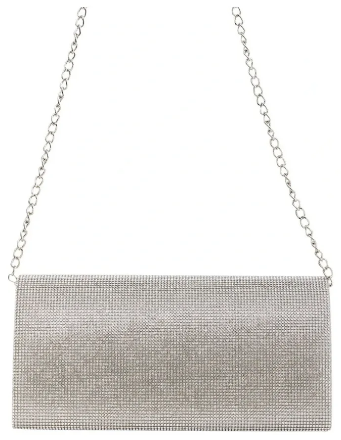 Nina Deva Bags in Silver Crystal