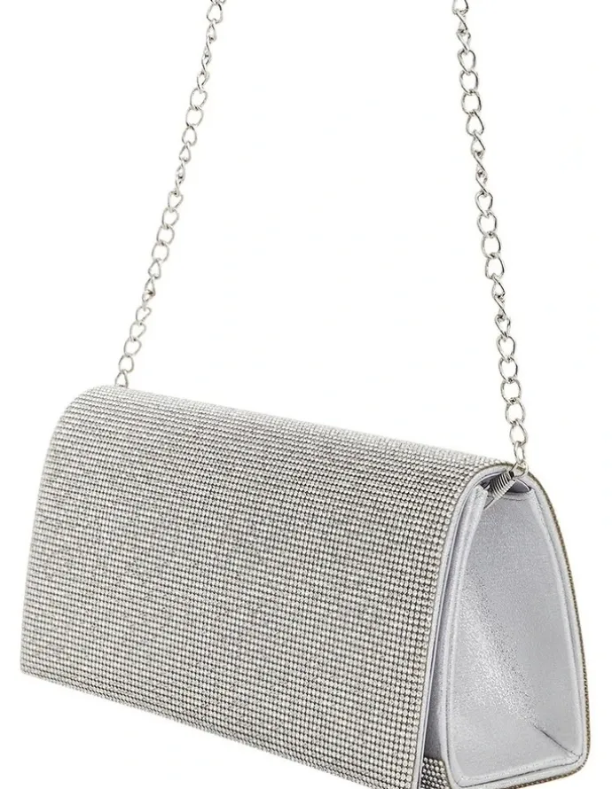 Nina Deva Bags in Silver Crystal