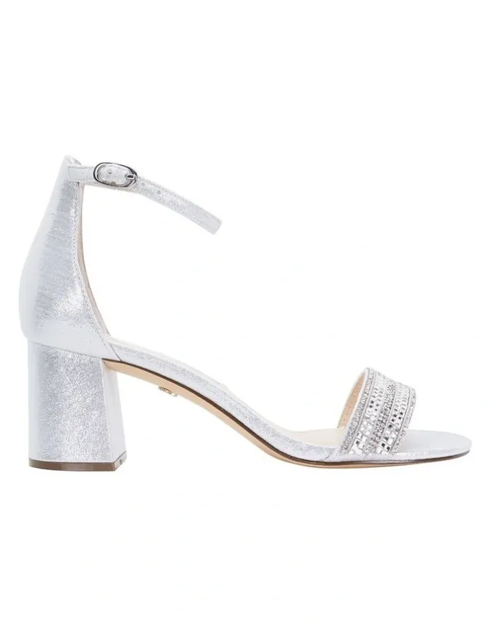 Nina Elenora True Silver Suedette Sandal