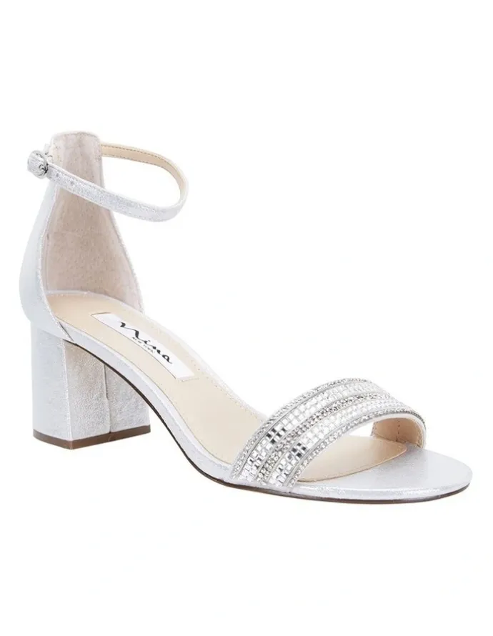 Nina Elenora True Silver Suedette Sandal