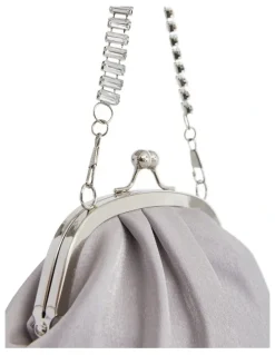 Nina Elsbeth Bags in Silver Metallic Shine