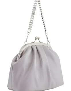 Nina Elsbeth Bags in Silver Metallic Shine