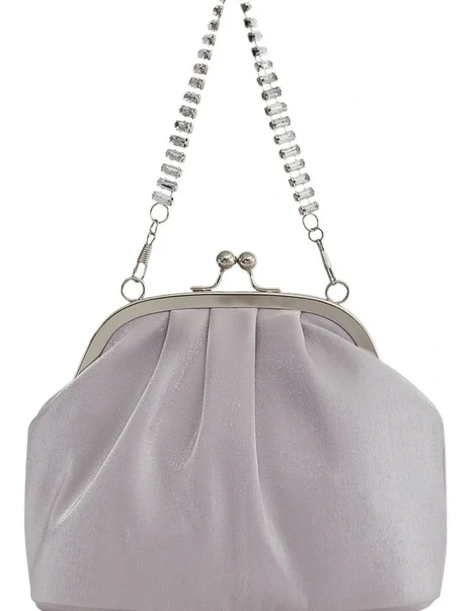 Nina Elsbeth Bags in Silver Metallic Shine