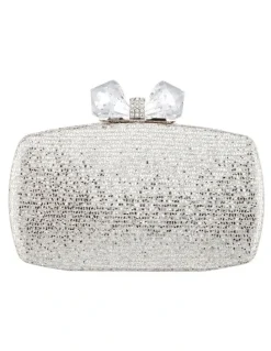 Nina Felice Silver Glitter Bag