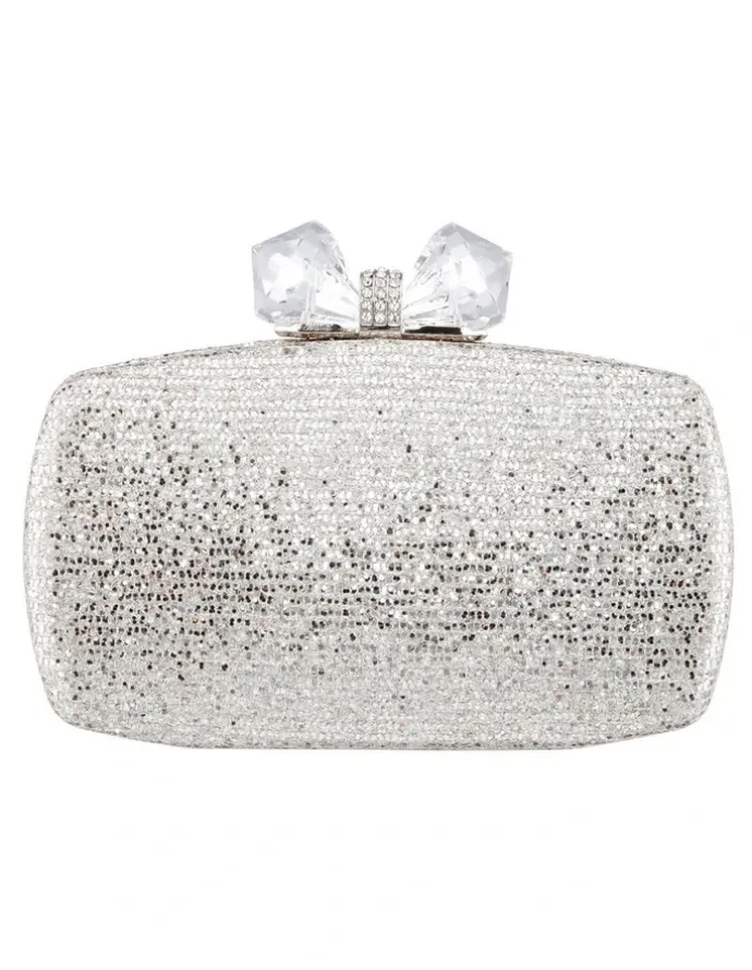 Nina Felice Silver Glitter Bag
