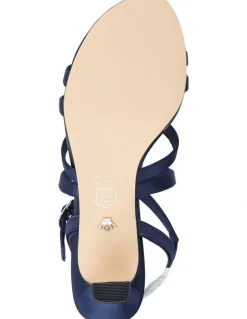 Nina Genaya New Navy Satin Sandal