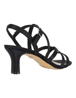 Nina Genaya Noir Satin Sandal