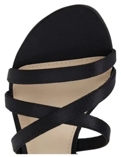 Nina Genaya Noir Satin Sandal