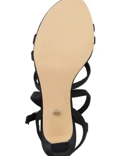 Nina Genaya Noir Satin Sandal