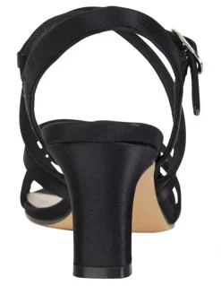 Nina Genaya Noir Satin Sandal