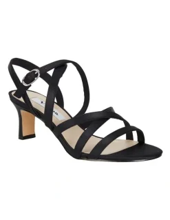 Nina Genaya Noir Satin Sandal