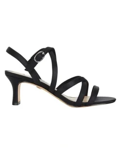 Nina Genaya Noir Satin Sandal
