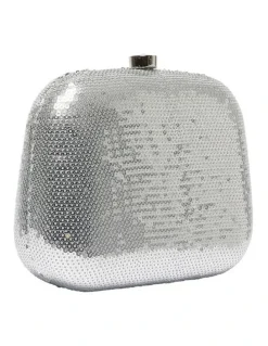 Nina Getty Bag in Silver Sequin