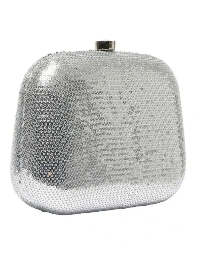 Nina Getty Bag in Silver Sequin