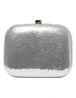 Nina Getty Bag in Silver Sequin