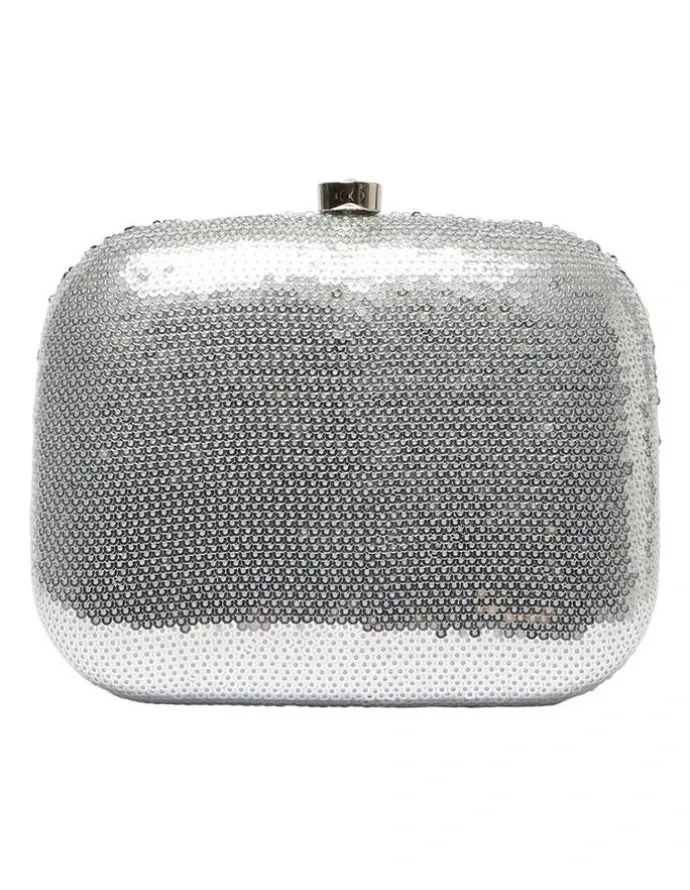 Nina Getty Bag in Silver Sequin
