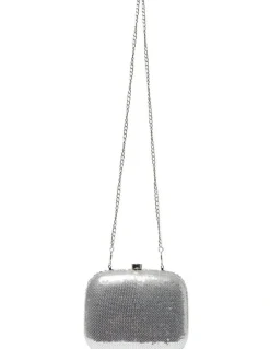 Nina Getty Bag in Silver Sequin