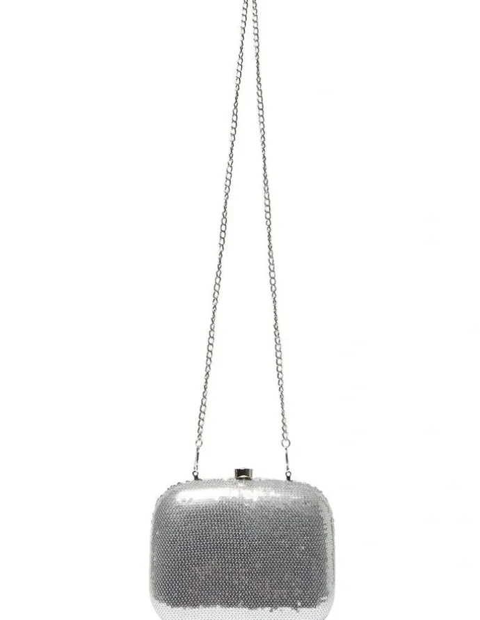 Nina Getty Bag in Silver Sequin