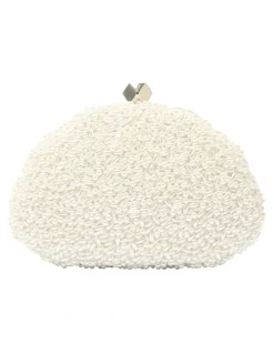 Nina Hera Evening Bag in Ivory Beads