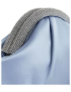 Nina Jane Bags in Icy Blue Satin