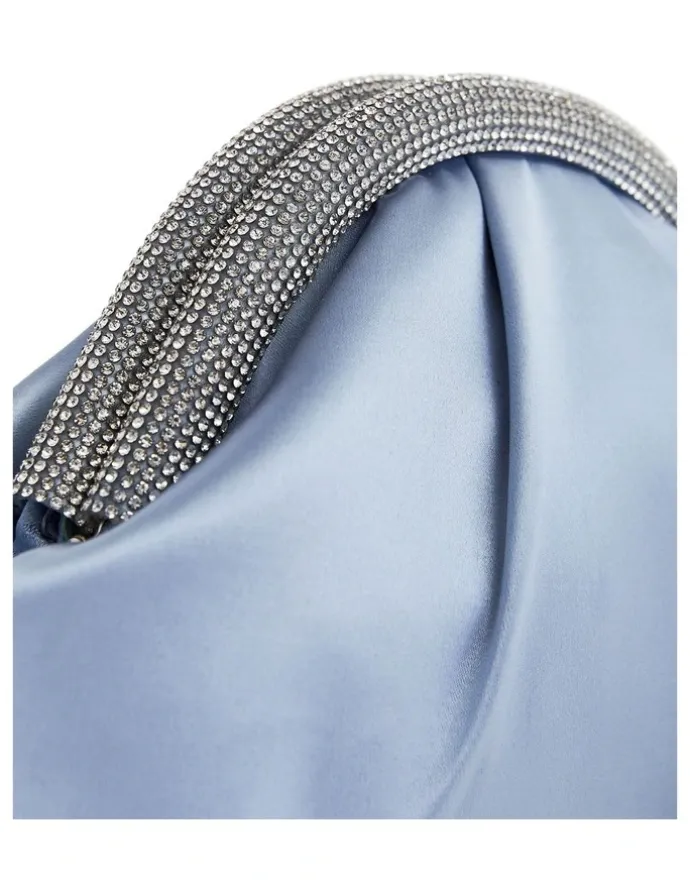 Nina Jane Bags in Icy Blue Satin