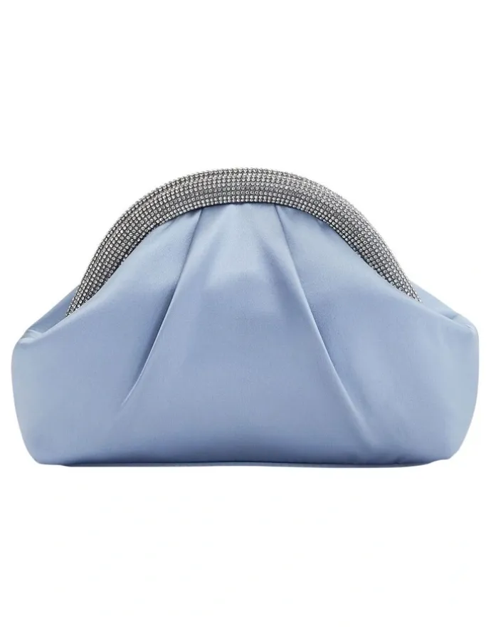Nina Jane Bags in Icy Blue Satin