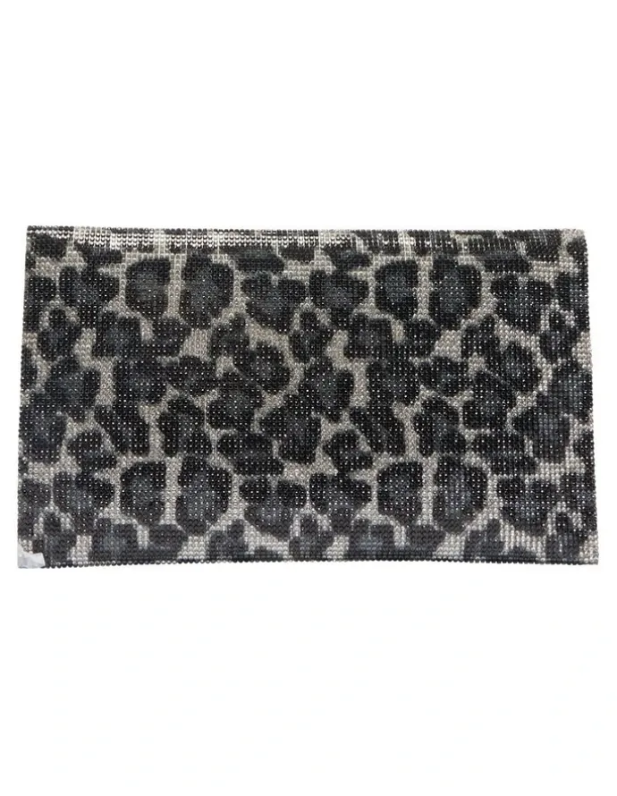 Nina Kimora Bag in Black Leopard Crystal