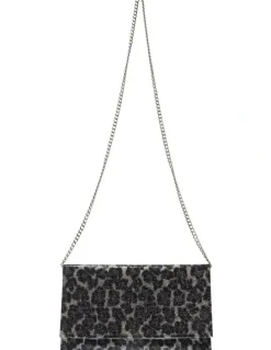 Nina Kimora Bag in Black Leopard Crystal