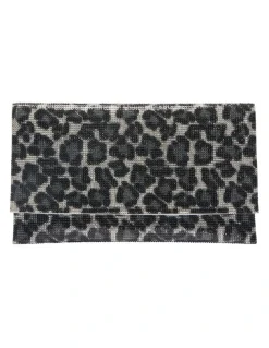 Nina Kimora Bag in Black Leopard Crystal