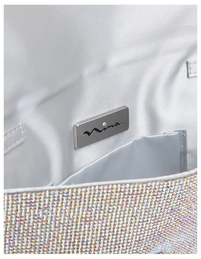 Nina Kimora White Crystal Bag