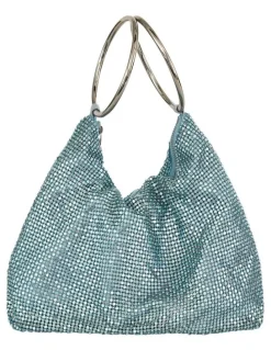 Nina Lia Bag in Light Aqua Mesh